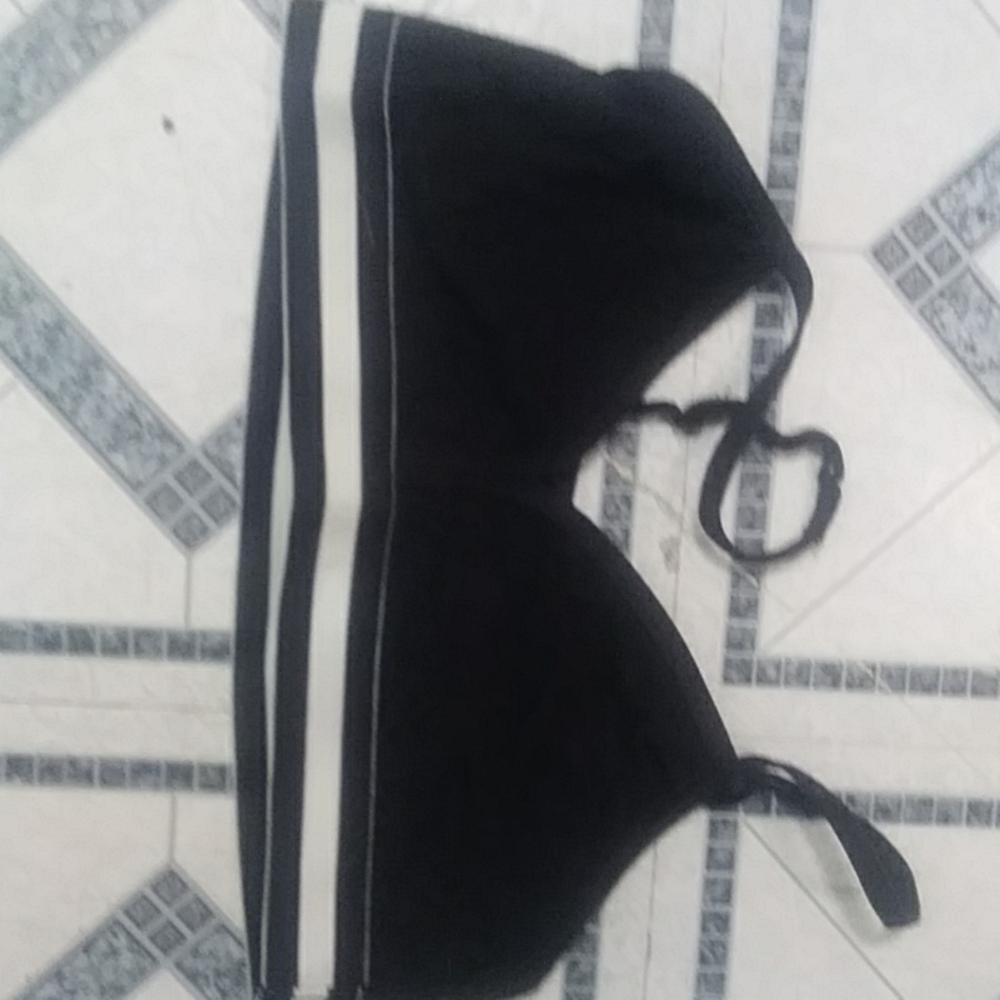 Black and white kids bra